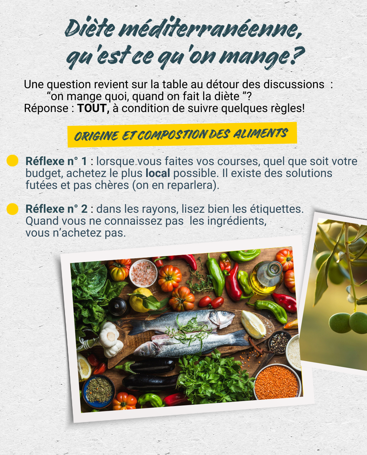 Doète méditerranéenne, qu'est ce qu'on mange?