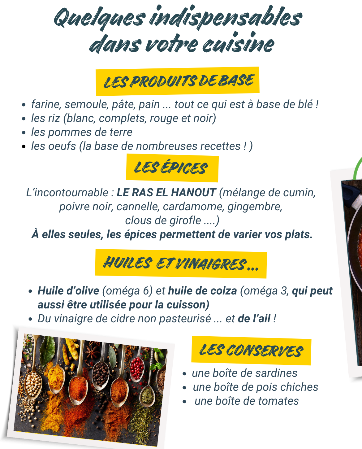Quelques indispensables dans votre cuisine