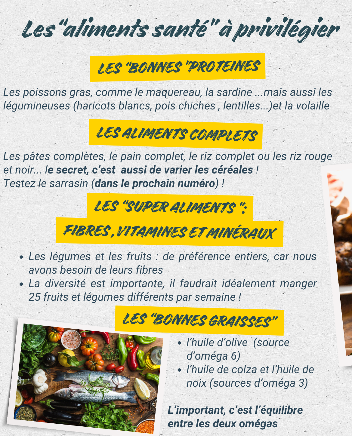 Les "aliments santé" à privilégier