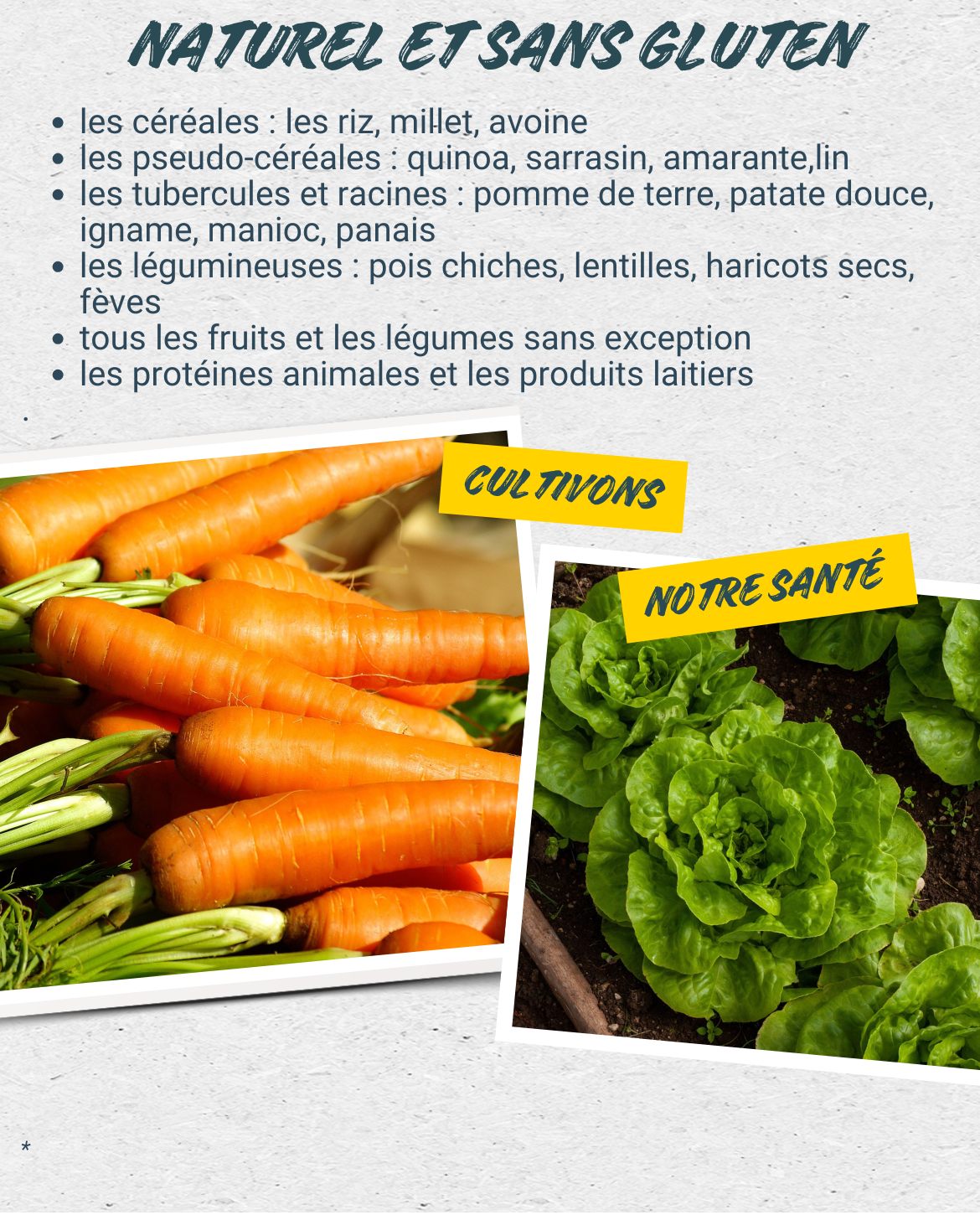 Naturel et sans gluten