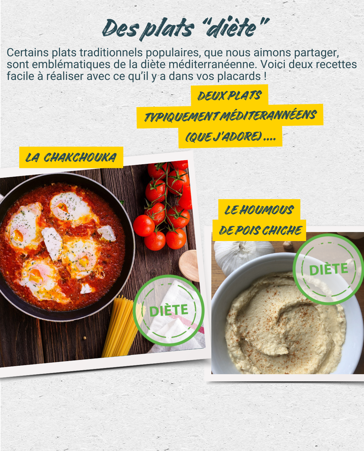Des plats "diète"