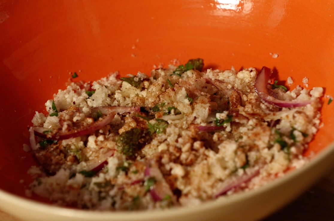 Semoule chou-fleur aux herbes aromatiques